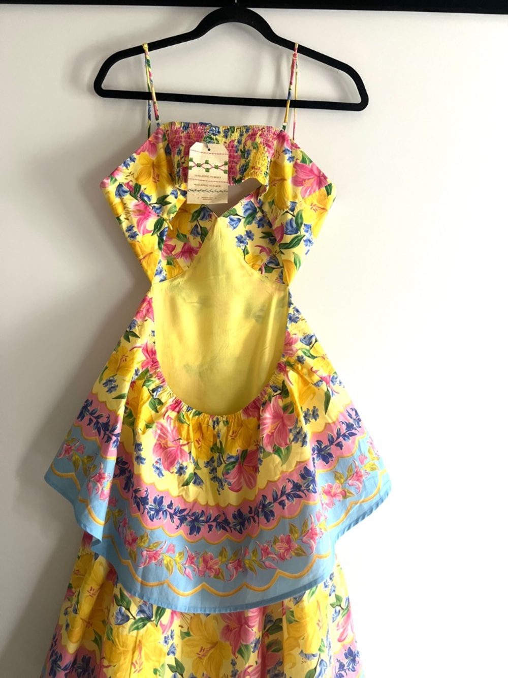 Farm Rio x Anthropologie Cotton Tiered Maxi Dress Size Medium Petite NWT - Picture 8 of 12